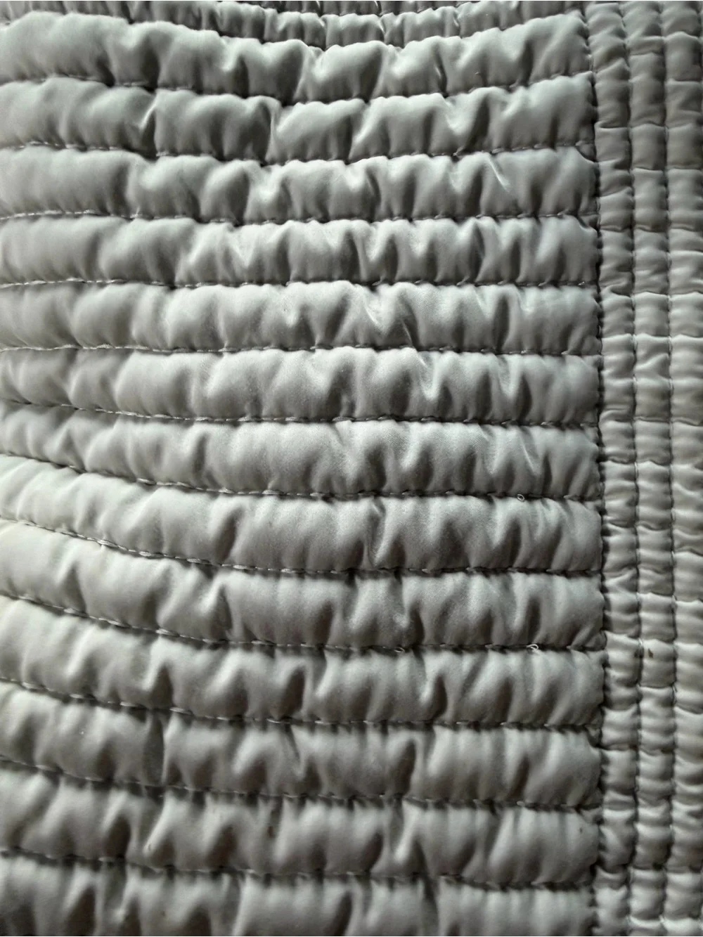 West Elm 26x26 Quilted Lyocell Euro Pillow Sham | Light Gray